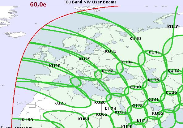 Спутниковый интернет карта покрытия